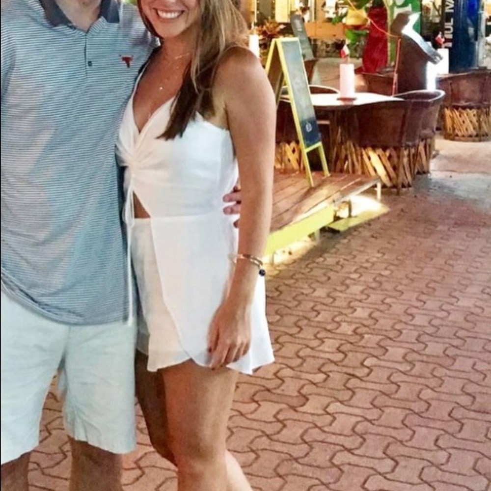 White linen romper